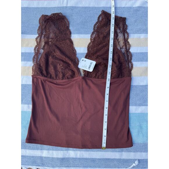 NWT, Free People, Power Play Cami, Color Bittersweet Brown - Size Large - Picture 4 of 5